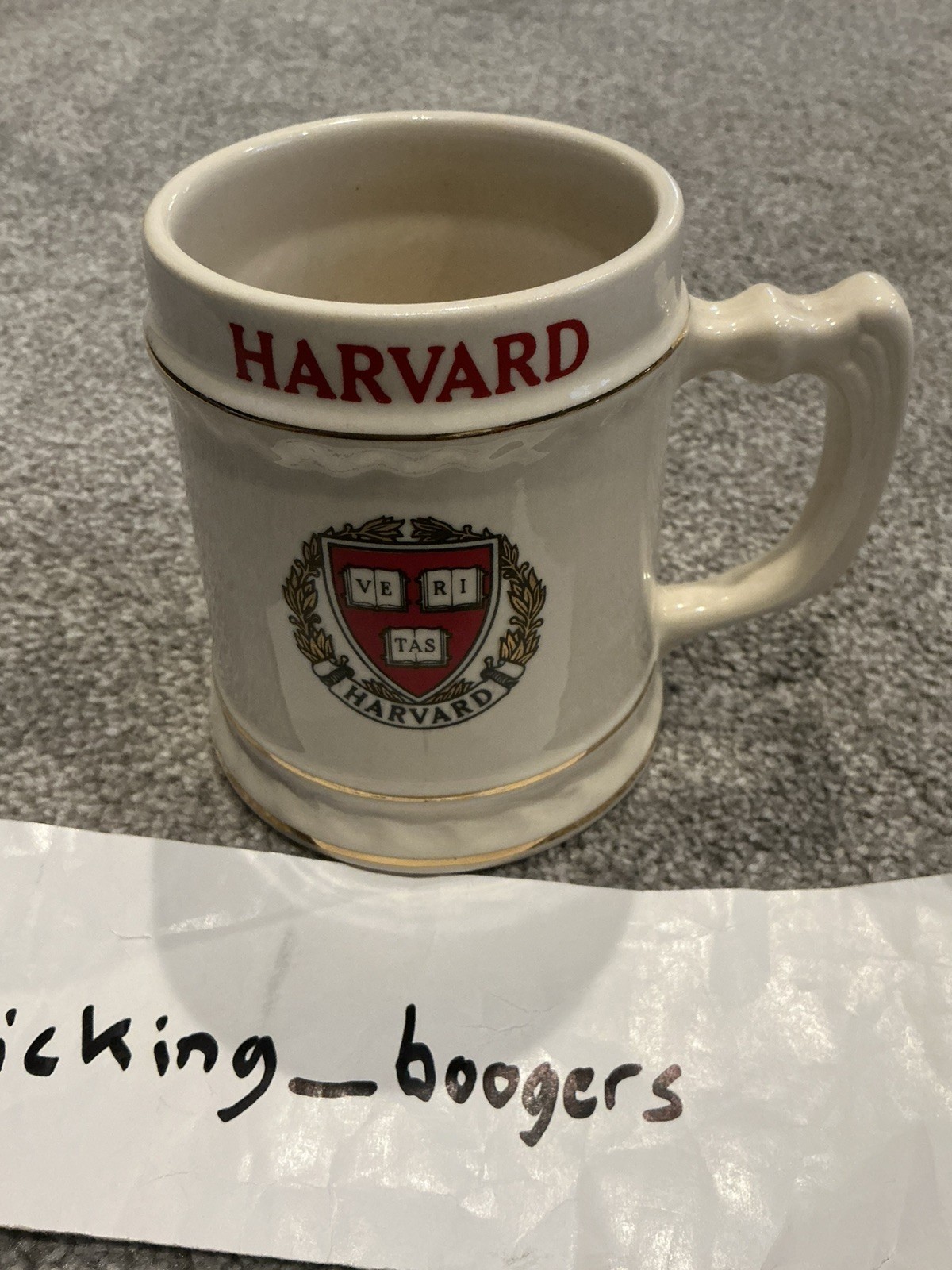 Vintage Harvard University Ceramic Coffee Coffee/Beer Mug Cup Stein Holds 12 oz