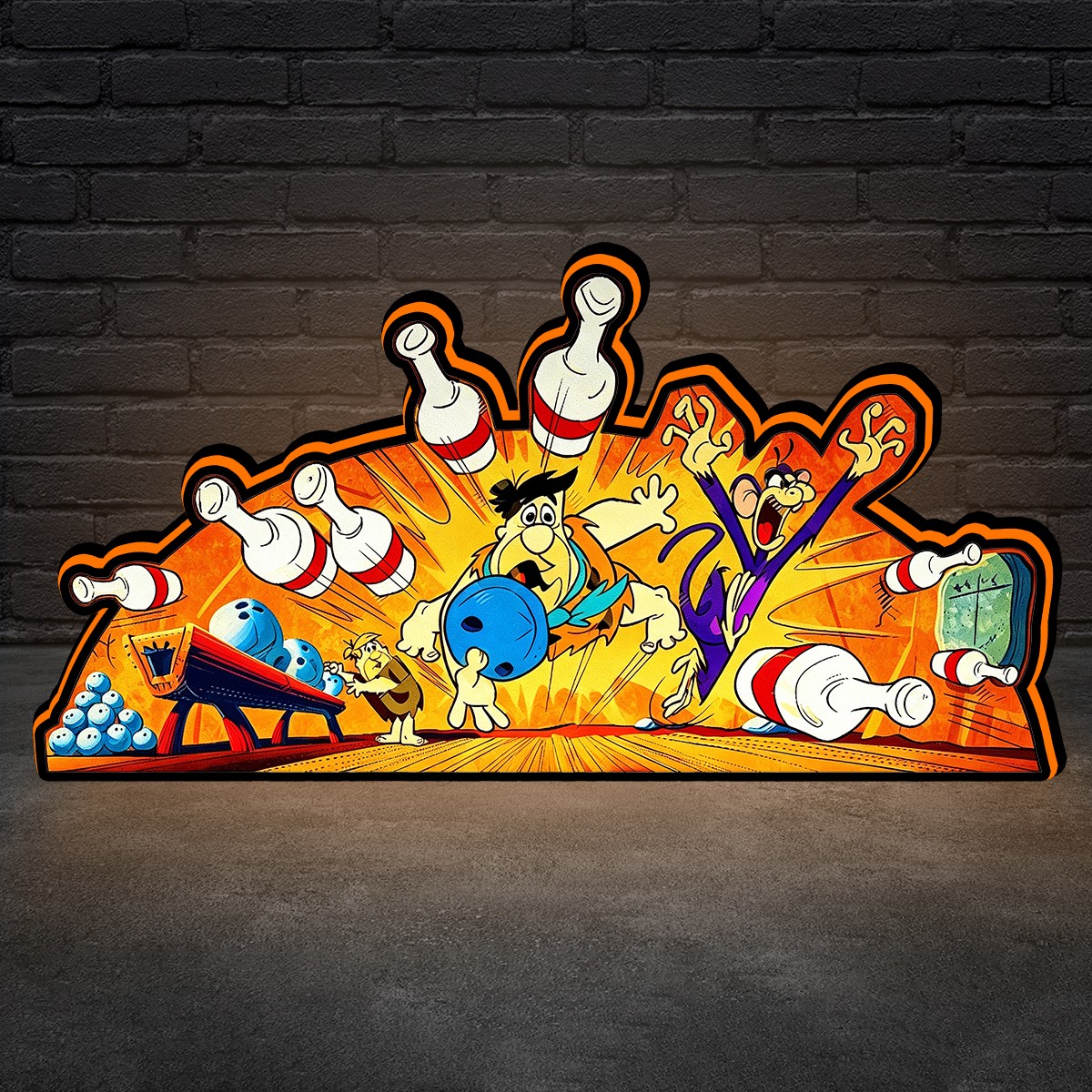The SImpsons 3D Printed LED Lightbox Arcade Decor for Game Room Pinball Machine