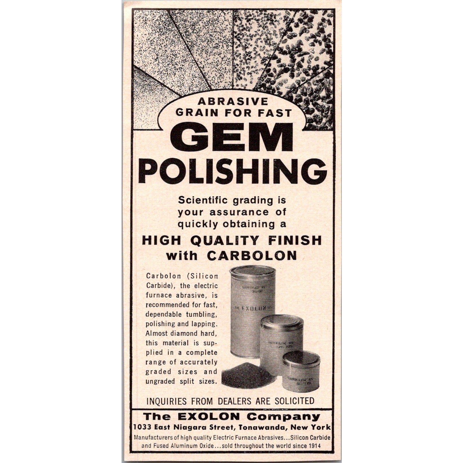 The Exolon Company in Tonawanada NY 1964 Magazine Ad SAK6-M6