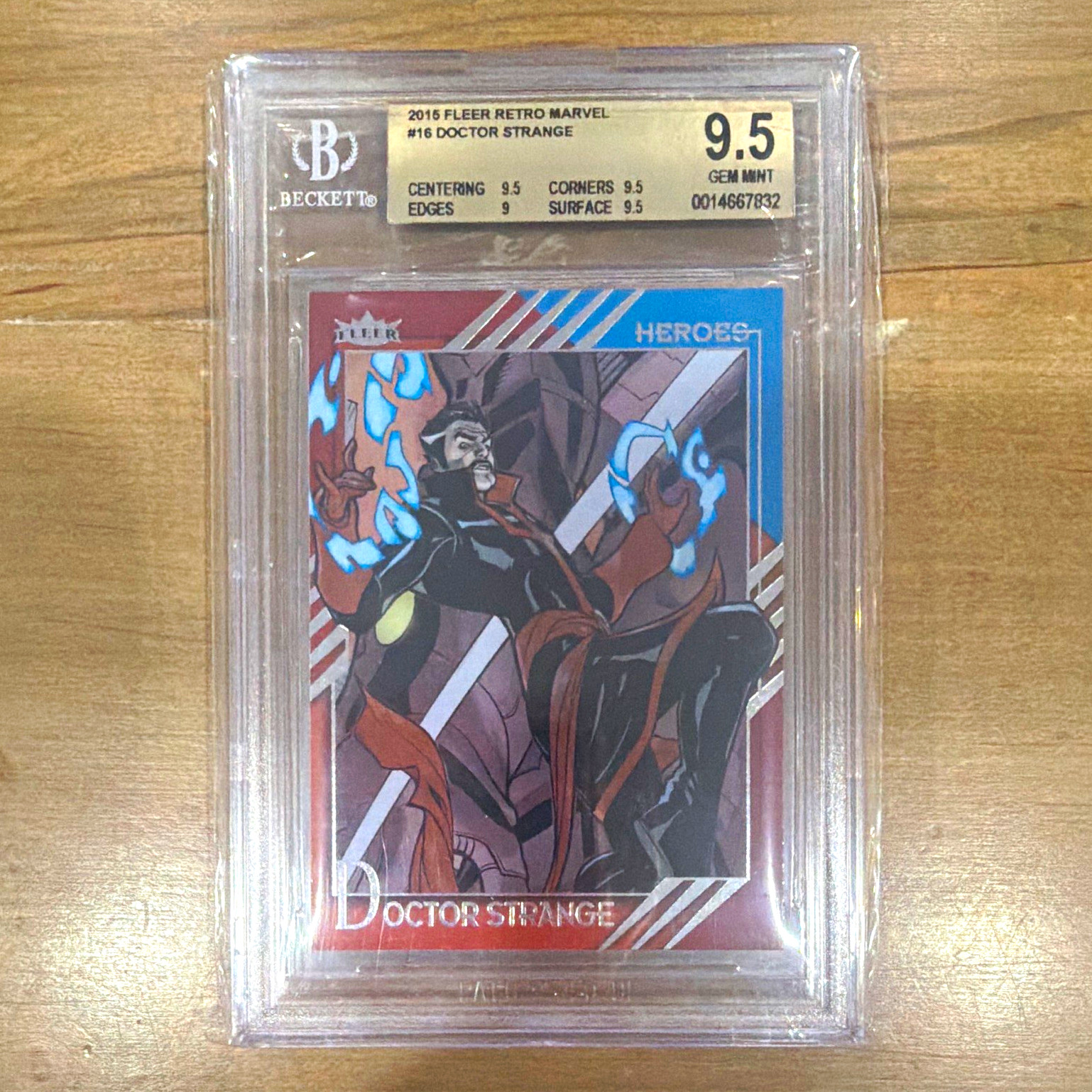 Doctor Strange GEM Mint “Black and Red” 2015 Fleer Retro Marvel Heroes BGS 9.5