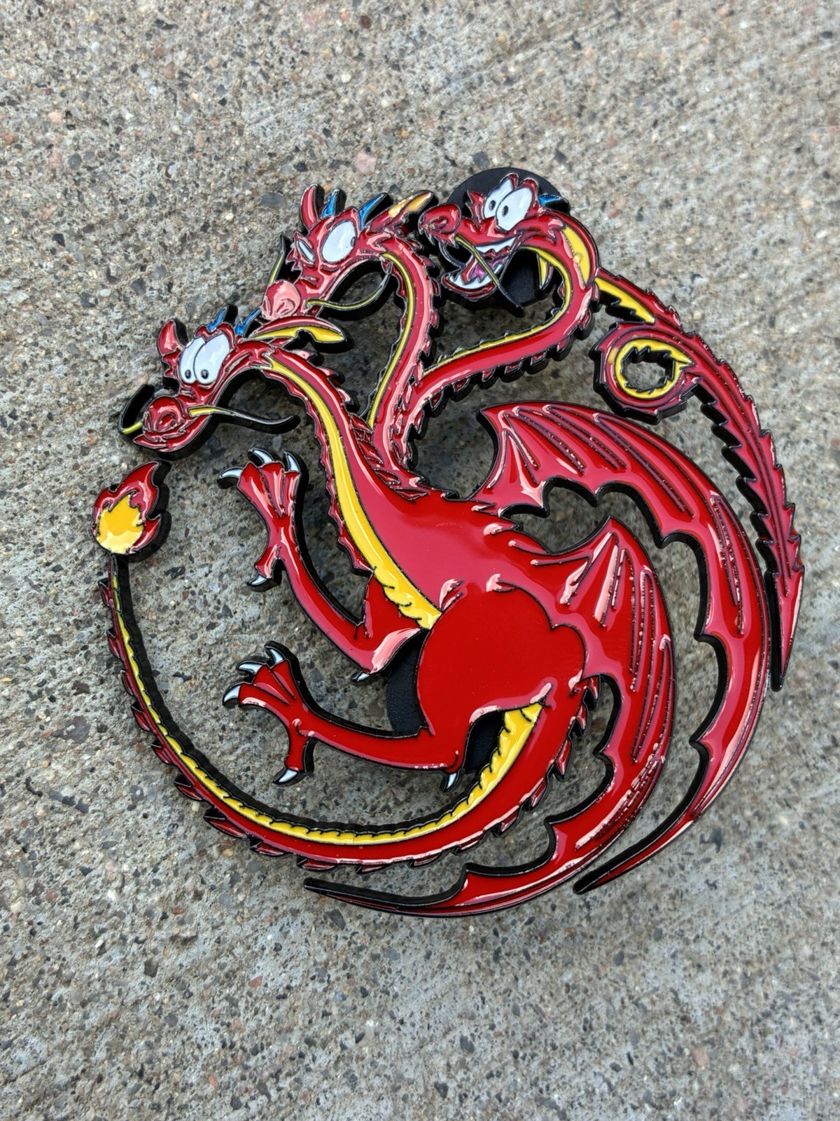 House Of The Dragon Enamel Pin Targaryen Three Headed Dragon Brooch Badge
