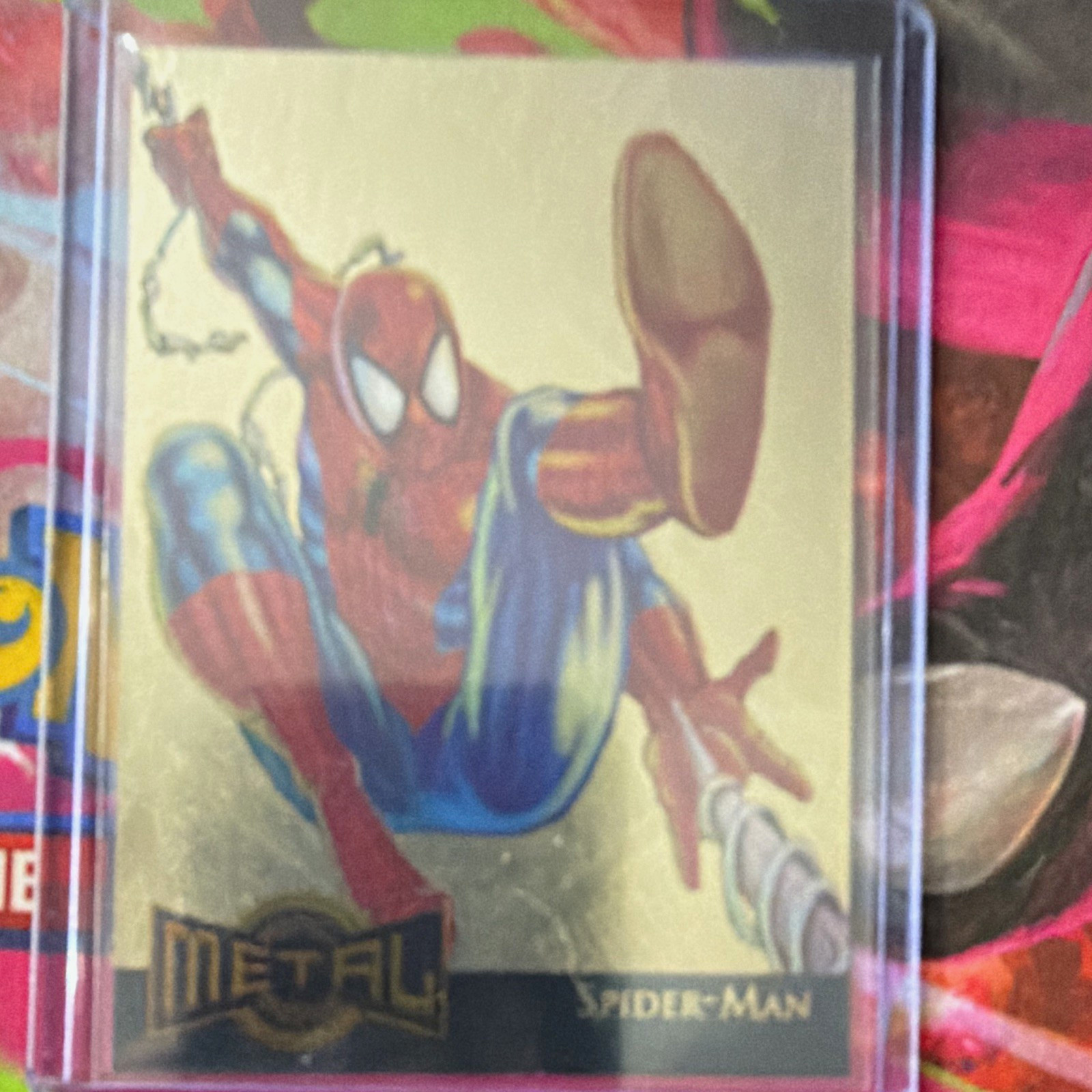 1996 Fleer Marvel Metal Spider-Man Gold Blaster #12/18 Limited Edition