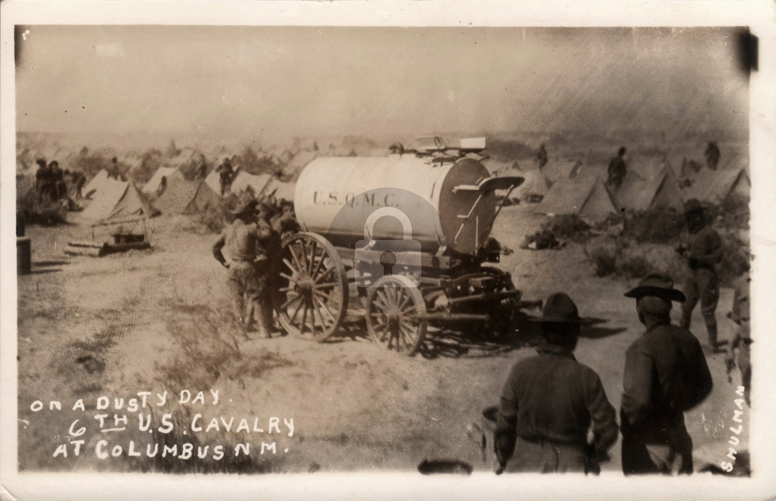 1916 US 6th Cavalry Camp Furlong Columbus New Mexico RPPC Photo Postcard COPY