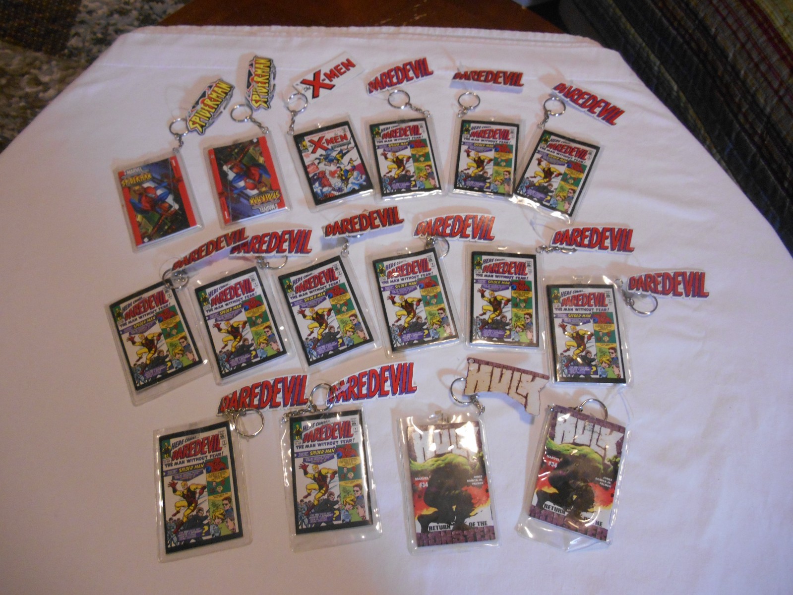 Rare Marvel Mini Comic Book Keychains Lot