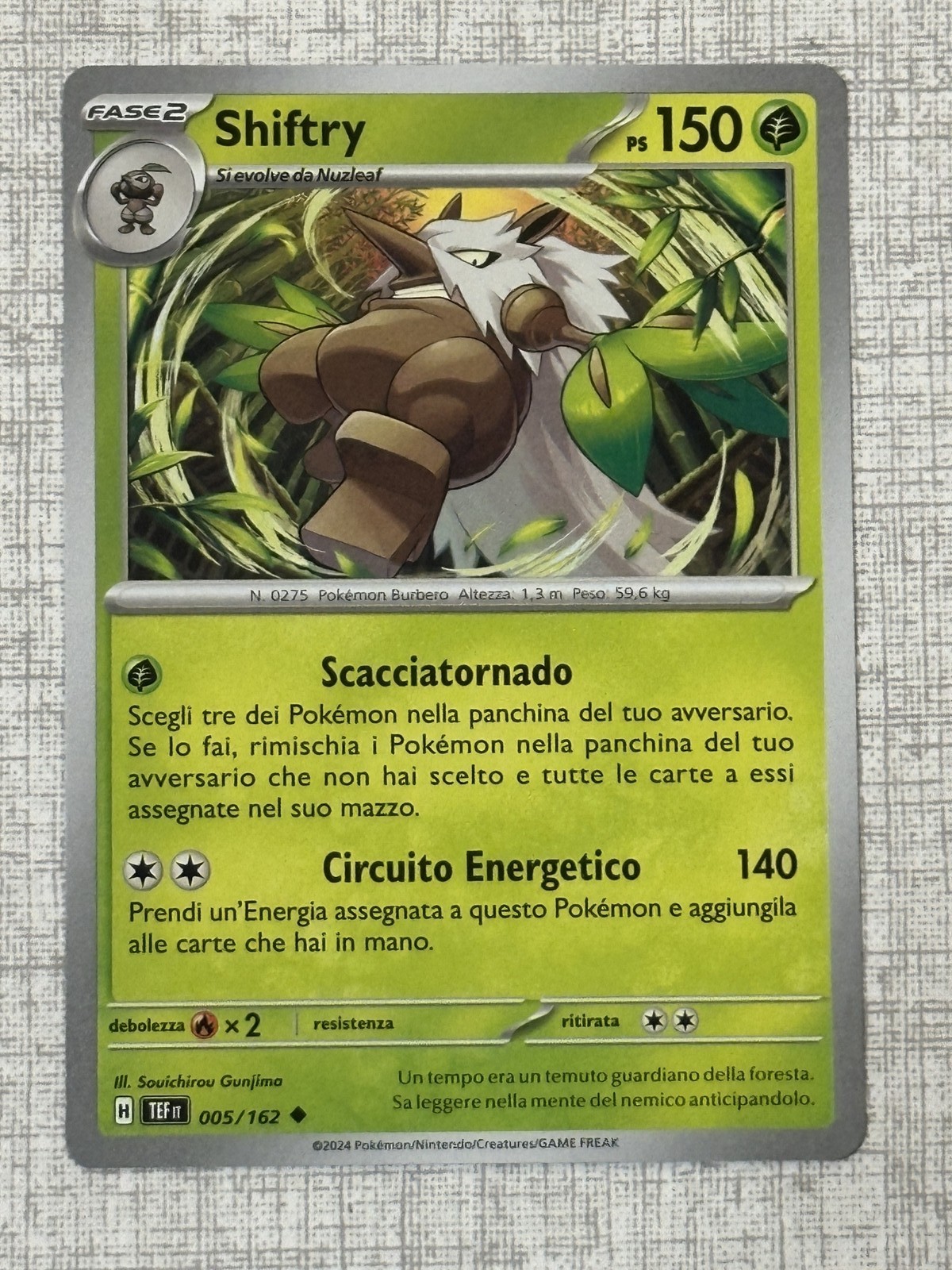 Pokemon SHIFTRY 005/162 Scacciatornado gcc card
