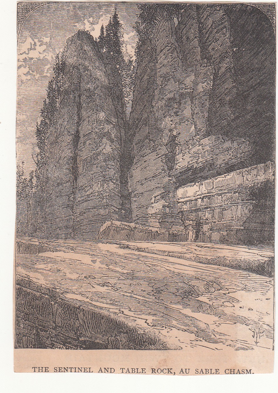 Excursions Twin Mountain House The Sentinel Sable Chasm Vict Card c1880s