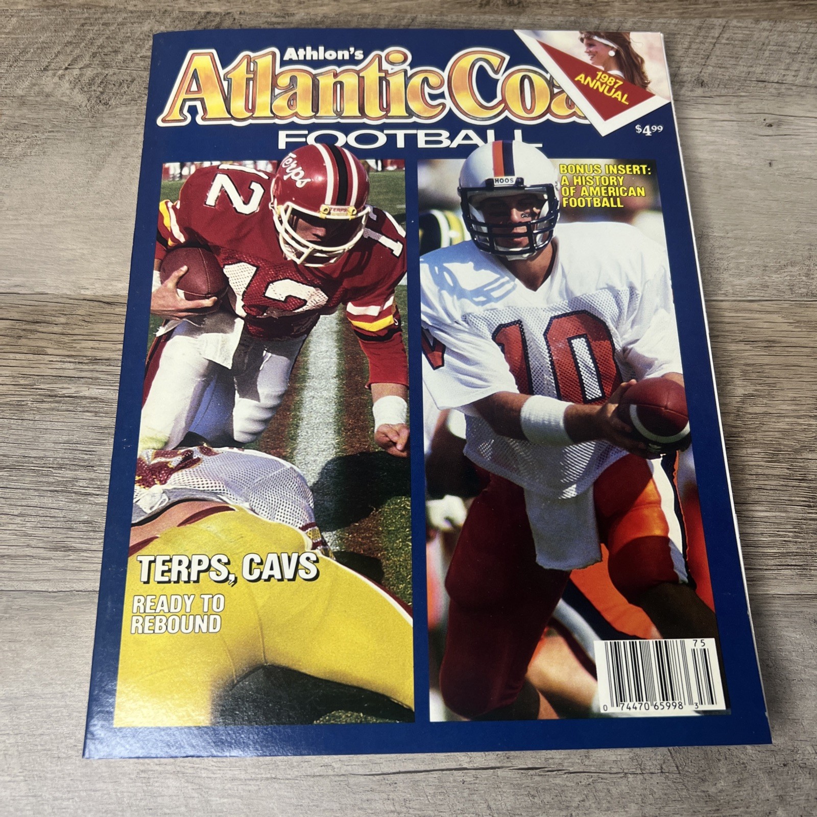 1987 Athlon Football Magazine Vintage Atlantic Coast Football Terps Cavs