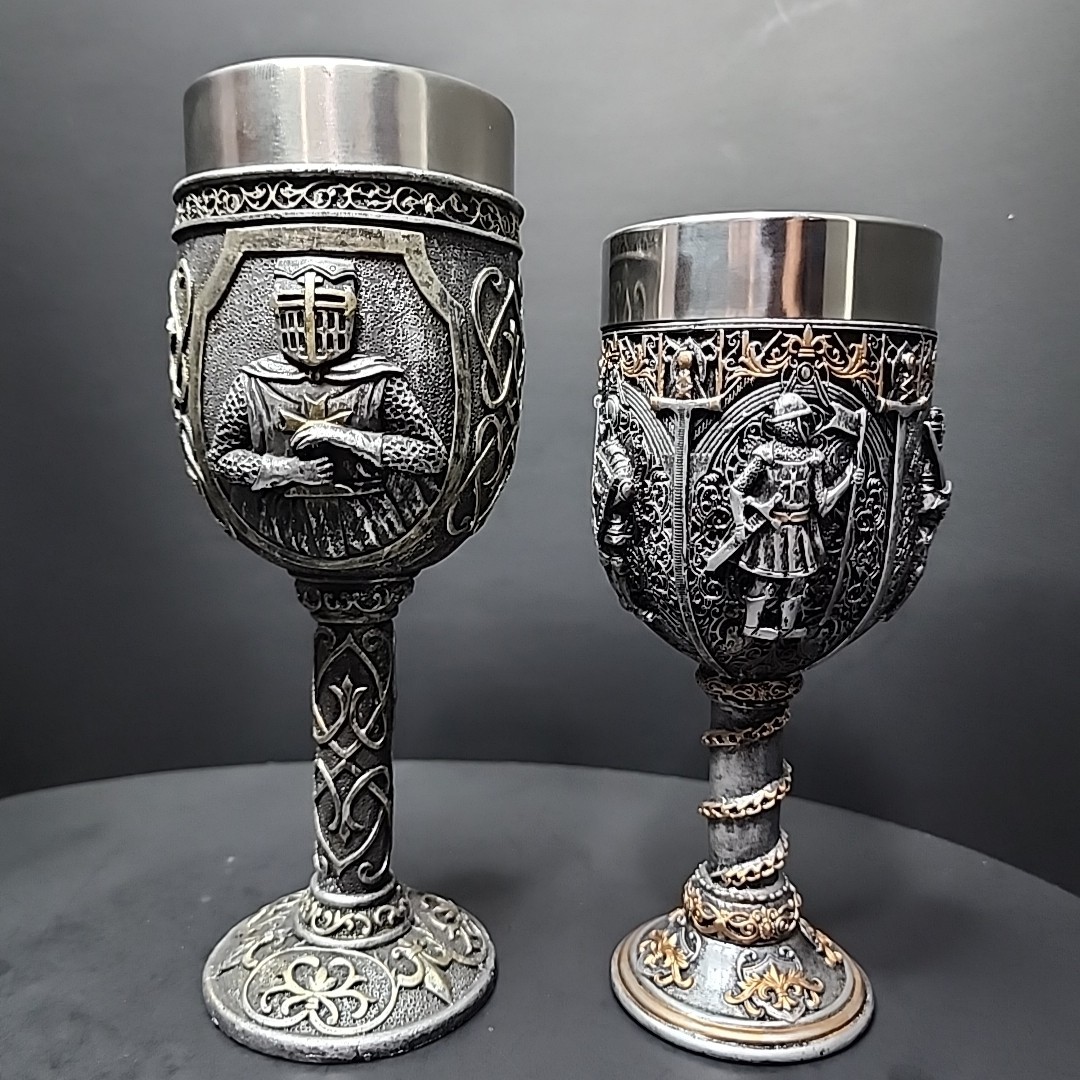 Set of 2 Medieval Knight Goblet Ebros & Nemesis Historic Royal Palaces Exclusive