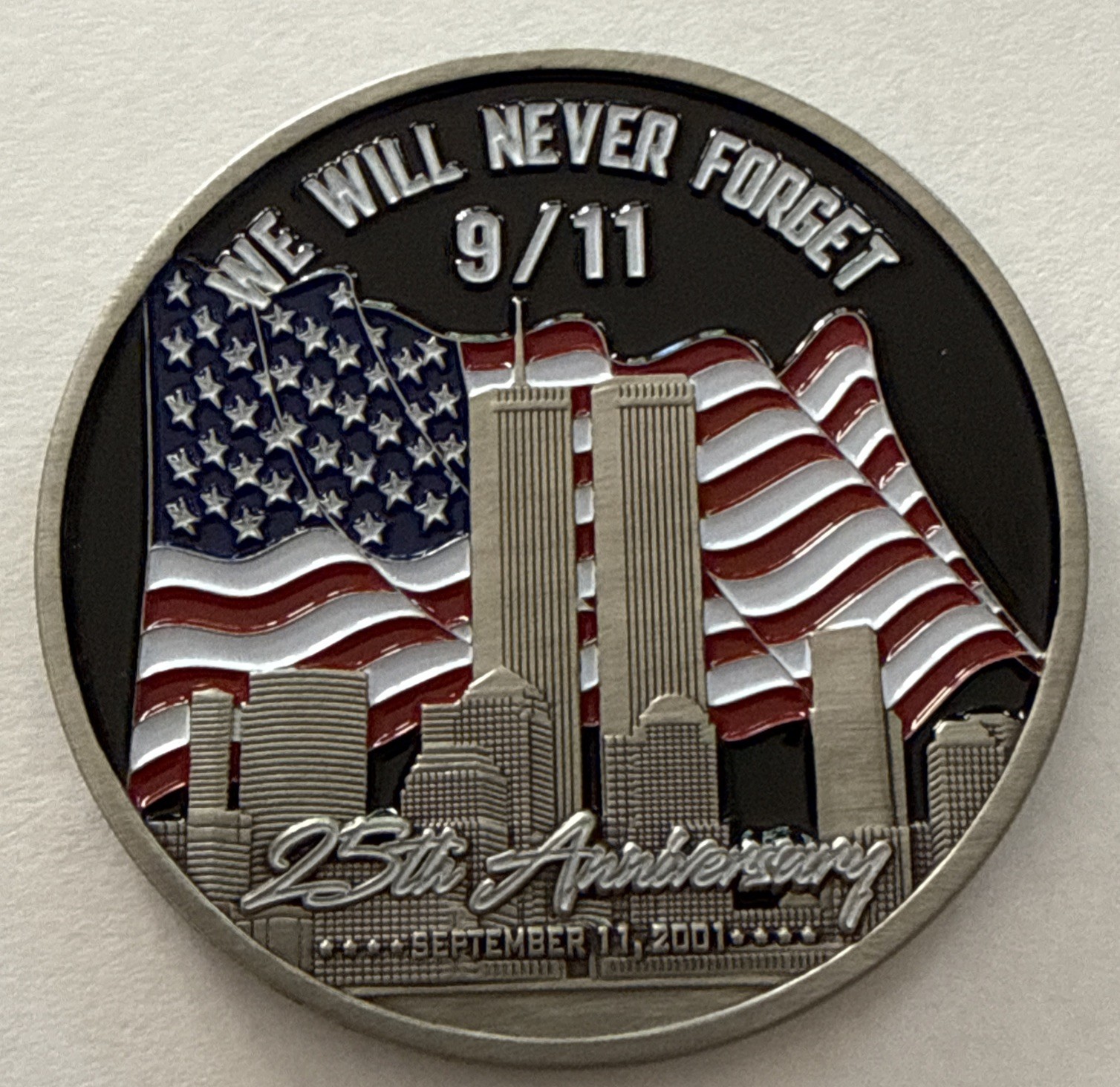 FBI 9/11 Twin Towers  25th Anniversary V2 Challenge Coin