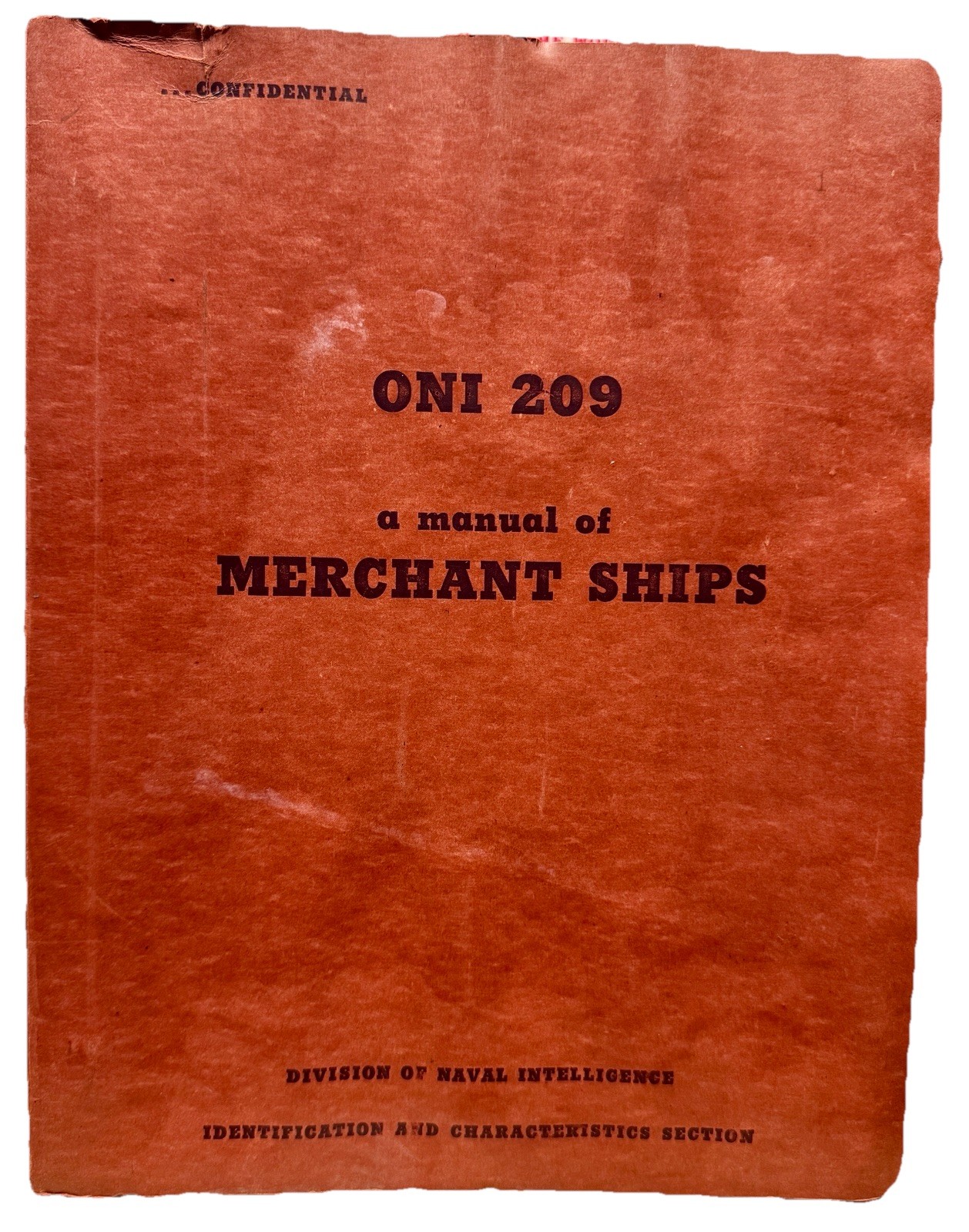 RARE vintage 1943 ONI 209 Merchant Ship Recognition Manual WW2 USA Navy original