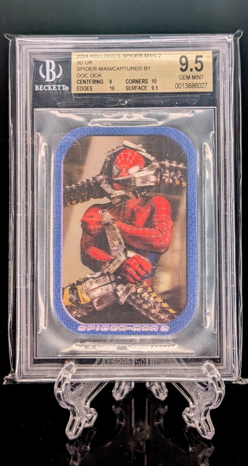 2004 Marvel KELLOGG'S SPIDER-MAN 2 - 3D UK LENTICULAR DOC OCK BGS 9.5 GEM MINT