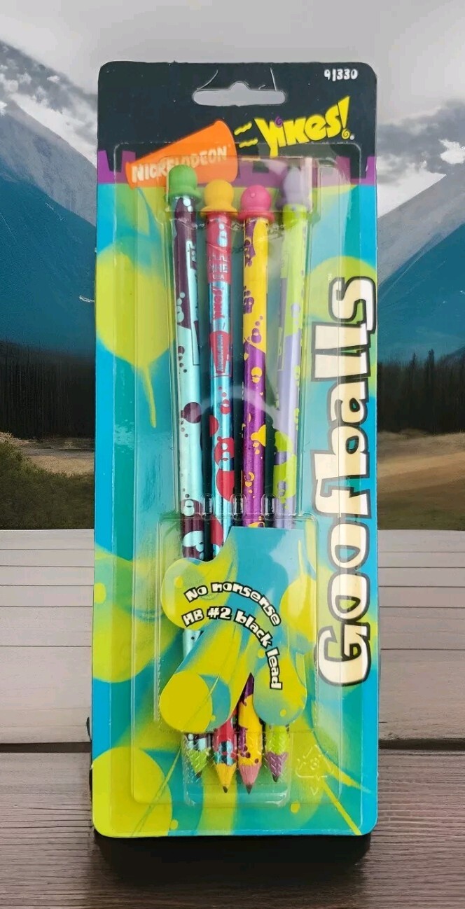 RARE Vintage Yikes Goofballs 1997 Pencils Pack of 4 Made USA NOS 91330