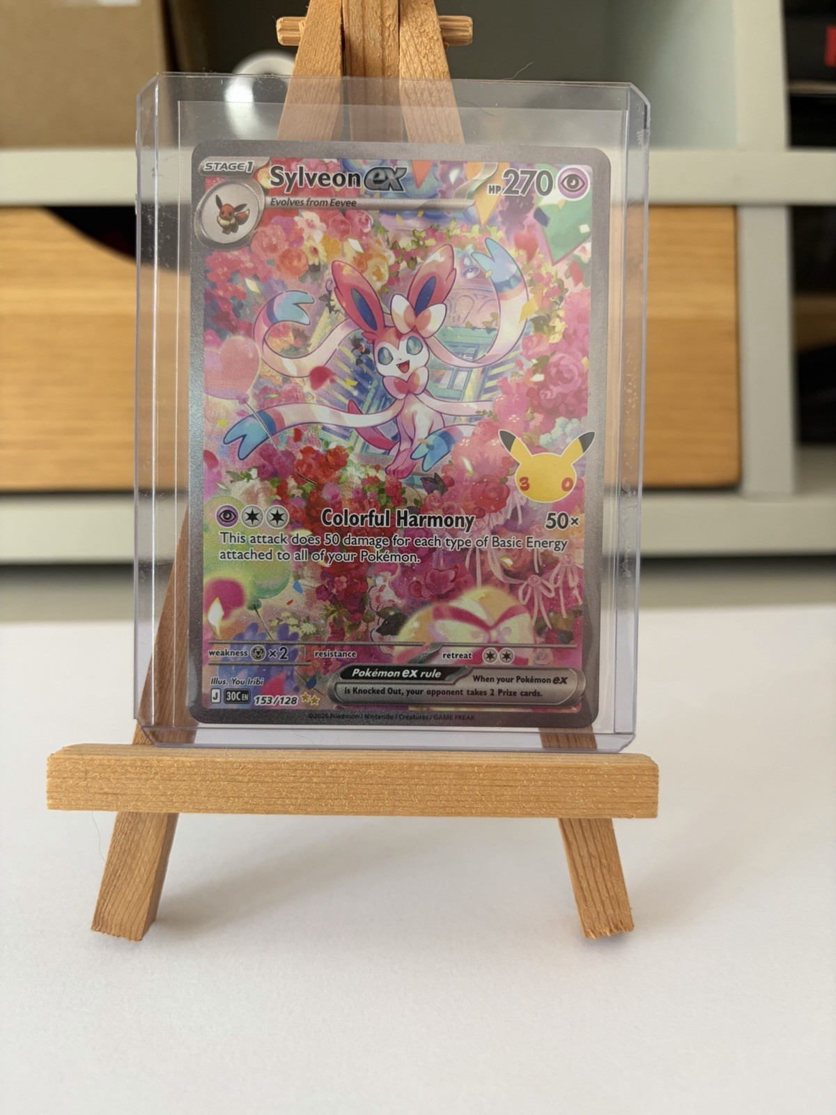 Sylveon ex 153/128 30th Celebration Holo - Mint Pack Fresh