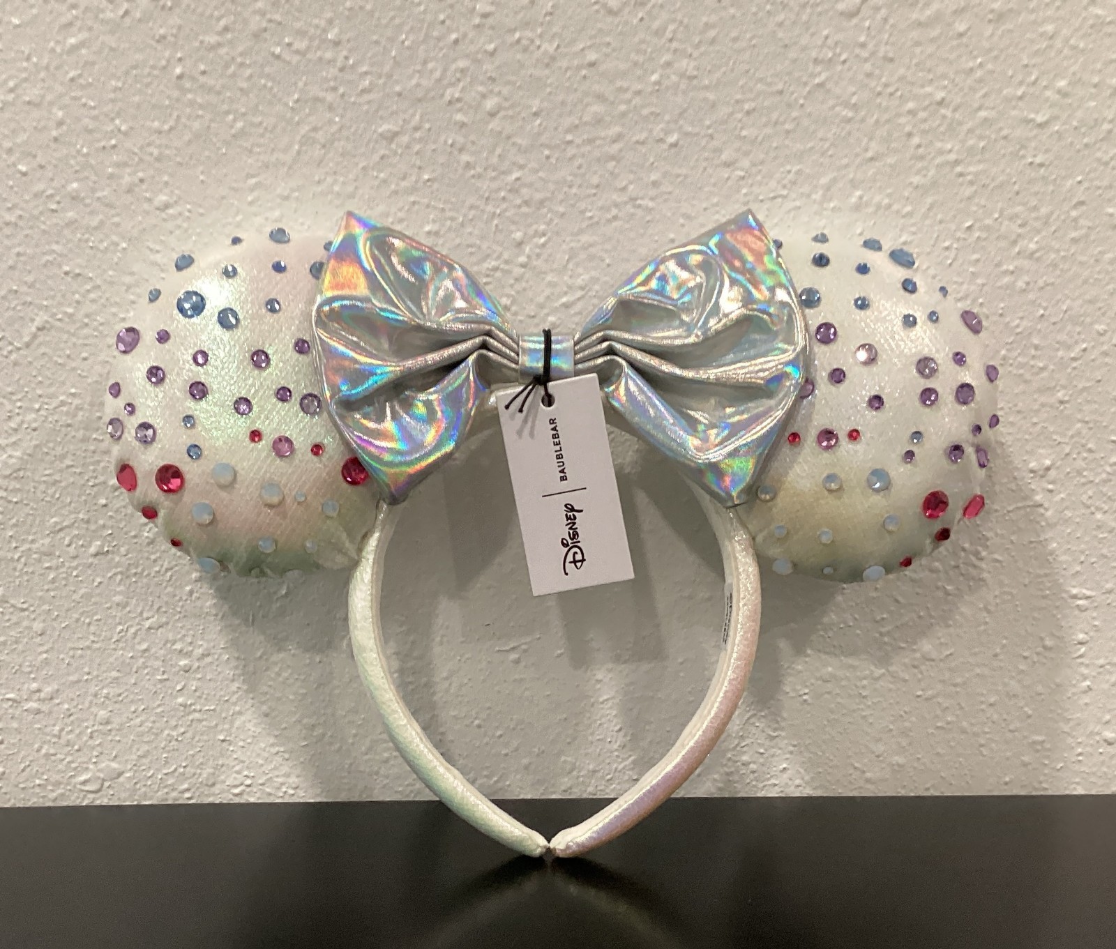 BaubleBar Disney Iridescent Fabric Bow Minnie Mouse Ears Headband 10\