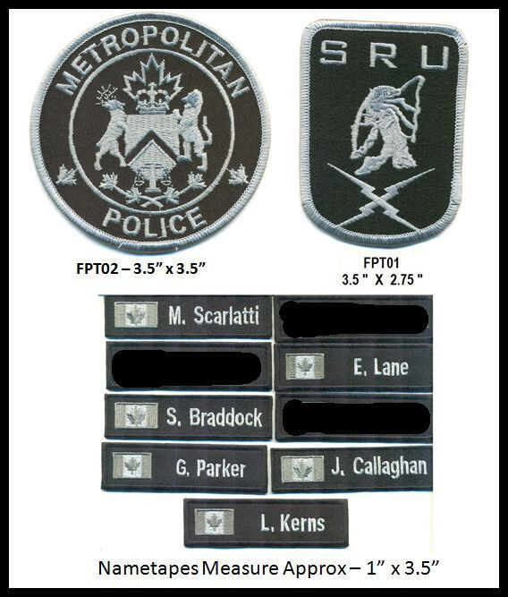 FLASHPOINT T.V. SHOW PATCH SET - FPT01_02 + 6 Name Tapes.