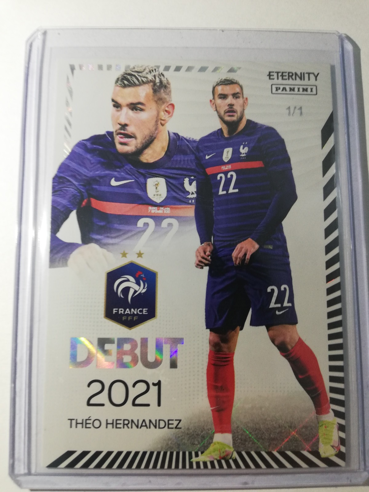 panini Eternity Bleus THEO HERNANDEZ 1/1 BLACK DEBUT EDF Equipe de France