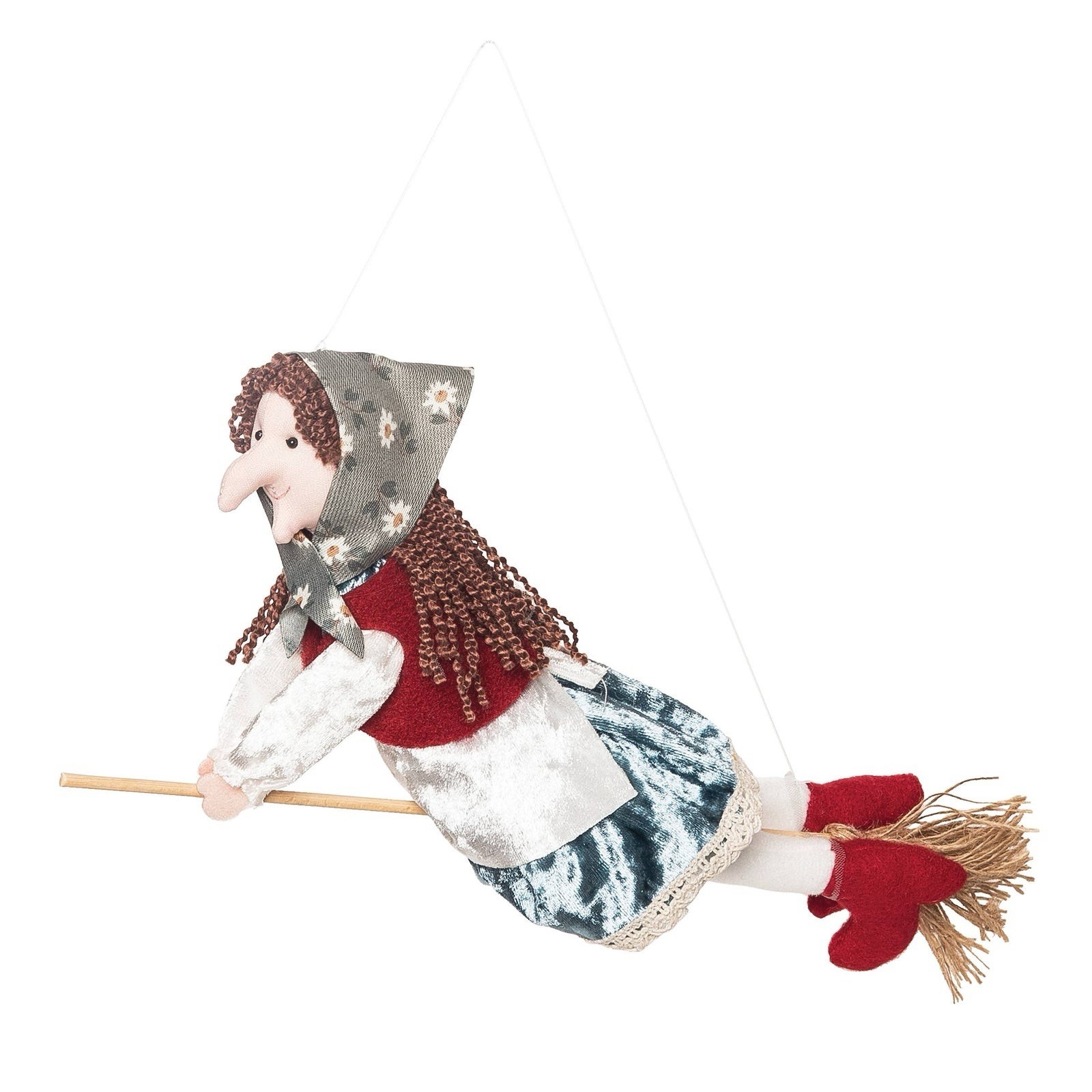 New With Tag Blue & Red Kitchen Witch