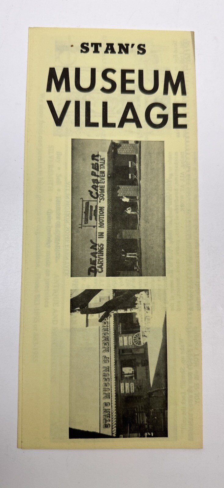 Vintage Stan’s Museum Village Tucson AZ ArizonaTravel Brochure 1970s Era A4