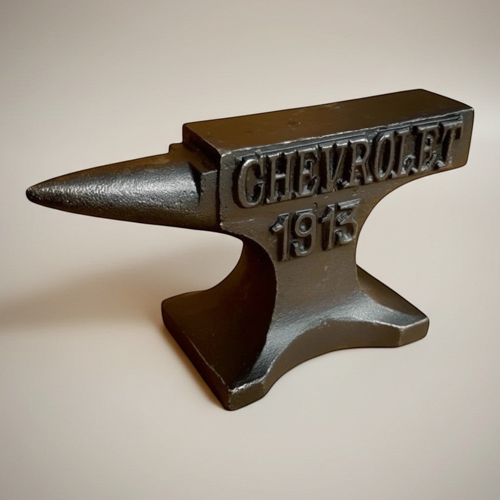 Chevrolet 1913 Cast Iron Anvil Paperweight