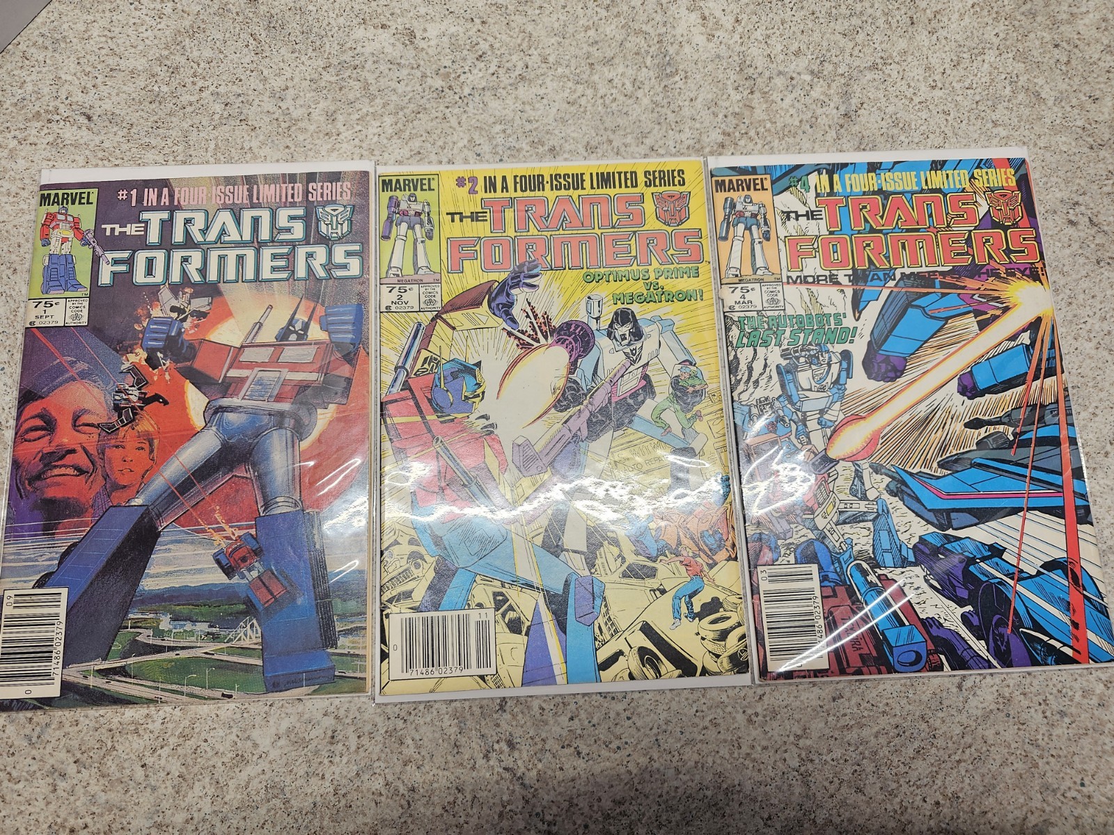 The Transformers Comic Book Lot Of 3 Issues #1,2&4 In A 4 Part Series 1984/85...