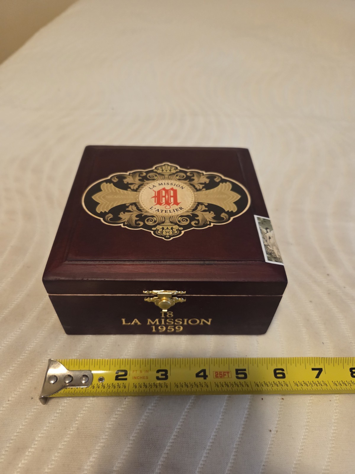 Tatuaje La Mission 1959 L\'atelier Empty Wooden 5.75x5.75x3in Cigar Box -- New