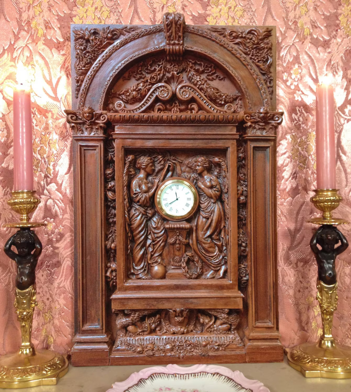 rms TITANIC Clock-White Star Line- with architectural surround