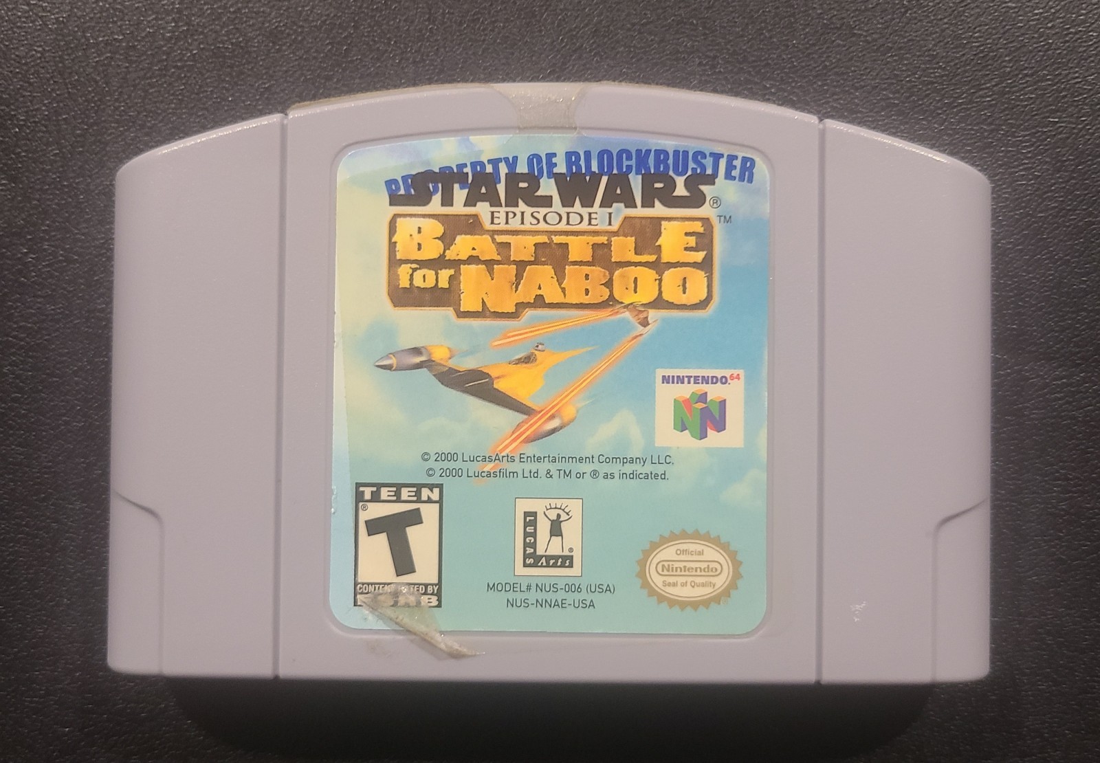 Star Wars Battle for Naboo Nintendo 64 N64 - Authentic - Cartridge Only - Tested
