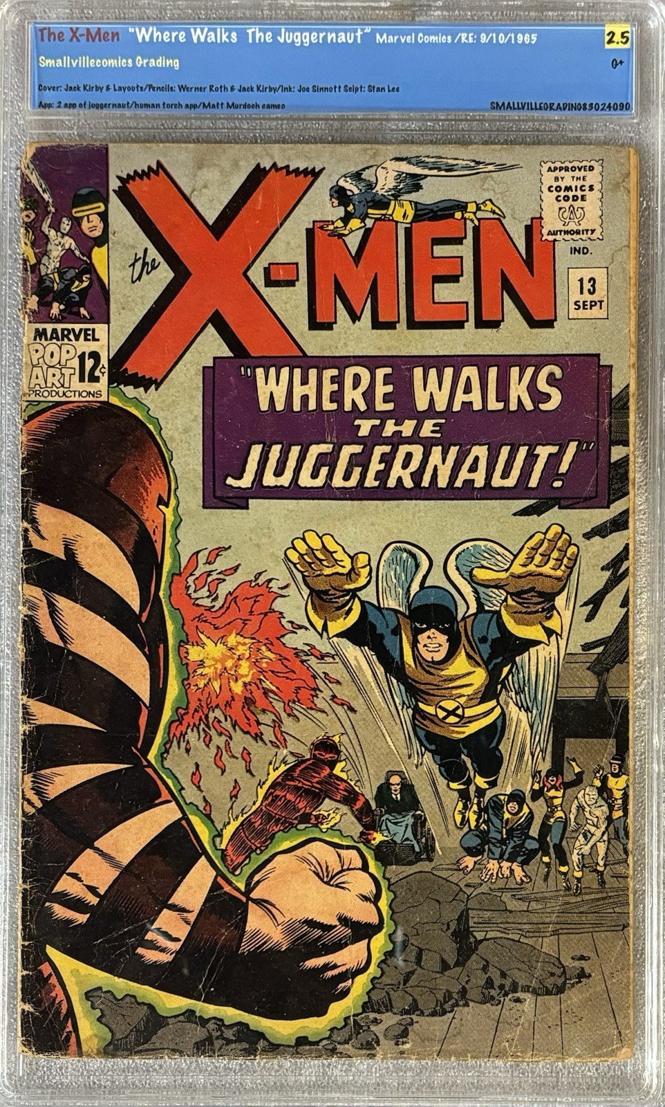X-Men # 13 Marvel 1965 2nd App '' Where Walks the Juggernaut  '' SVG 2.5 🤩