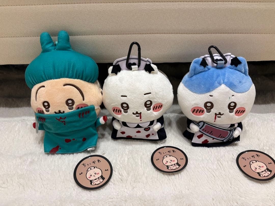 Chiikawa Halloween Gamaguchi Coin Purse Pouch  Complete Set of 3 Types JAPAN