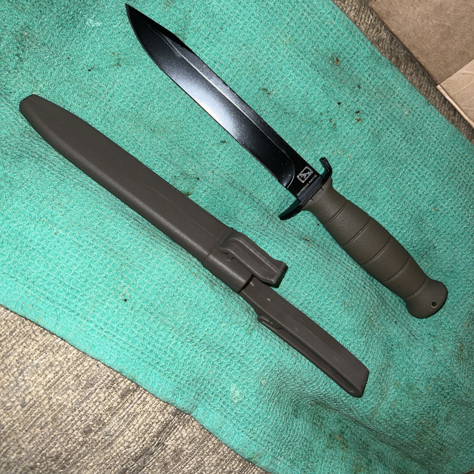 OD Green Military Fixed Blade Knife 6.5\