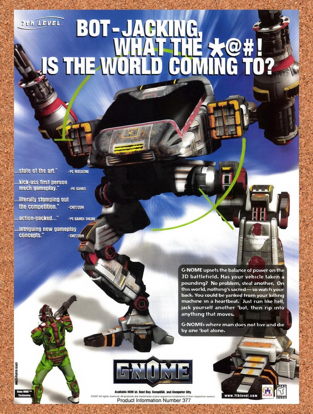 1997 G-Nome PC Original Advertisement / Retro Promo v1