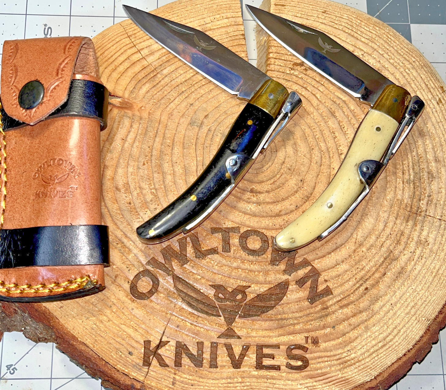 NEW 7 inch NAVAJA RAMPURI RATCHET POCKET KNIFE, choice BONE or BULL HORN