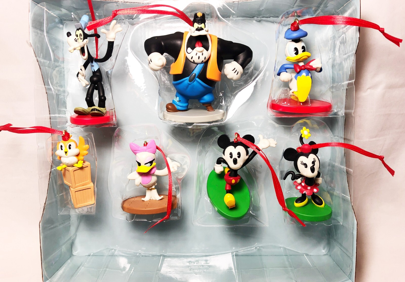 Disney Mickey & Friends Runaway Railway 7pc Holiday Ornaments Set Minnie Pete
