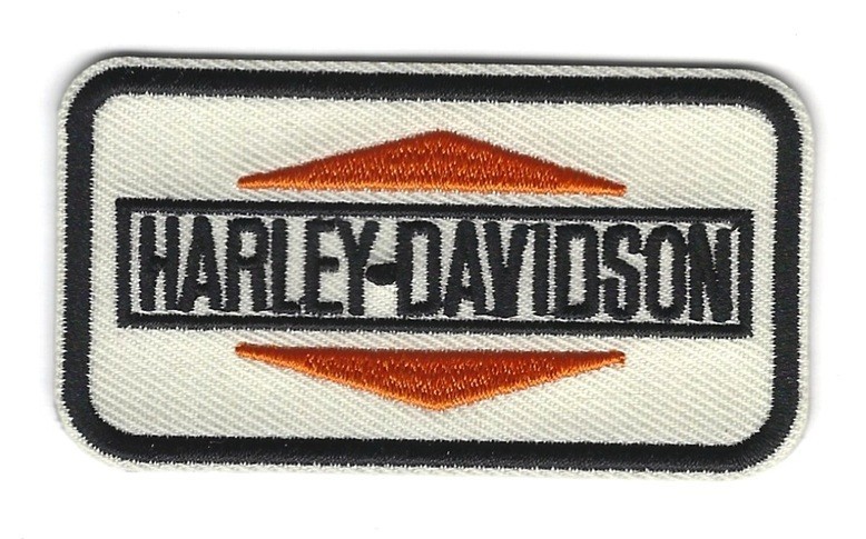 Harley Davidson Motorcycles Iron On Patch Rectangle Logo Design 3