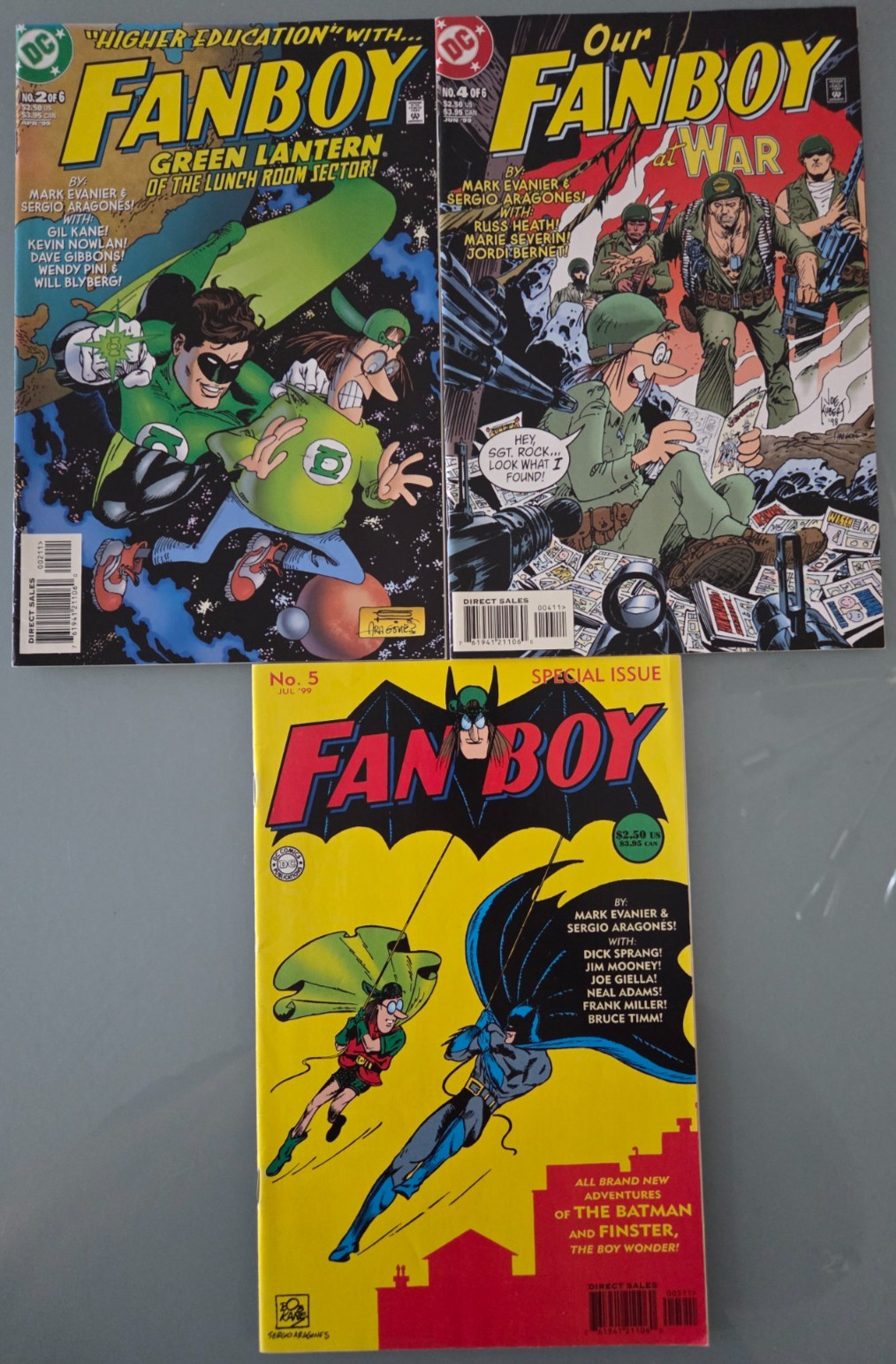FANBOY SET OF 3 ISSUES (1999) DC COMICS MARK EVANIER SERGIO ARAGONES 2 4 5