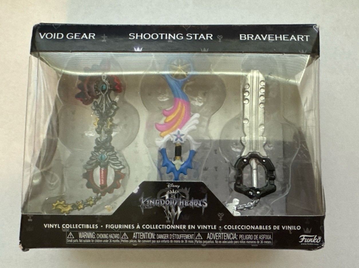 Funko Kingdom Hearts Void Gear Shooting Star Braveheart Keyblade 3 pk GameStop