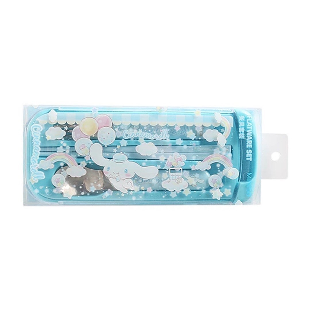 Miniso x Kuromi Cinnamoroll Pompompurin Flatware Set Fork Chopsticks Kawaii Gift