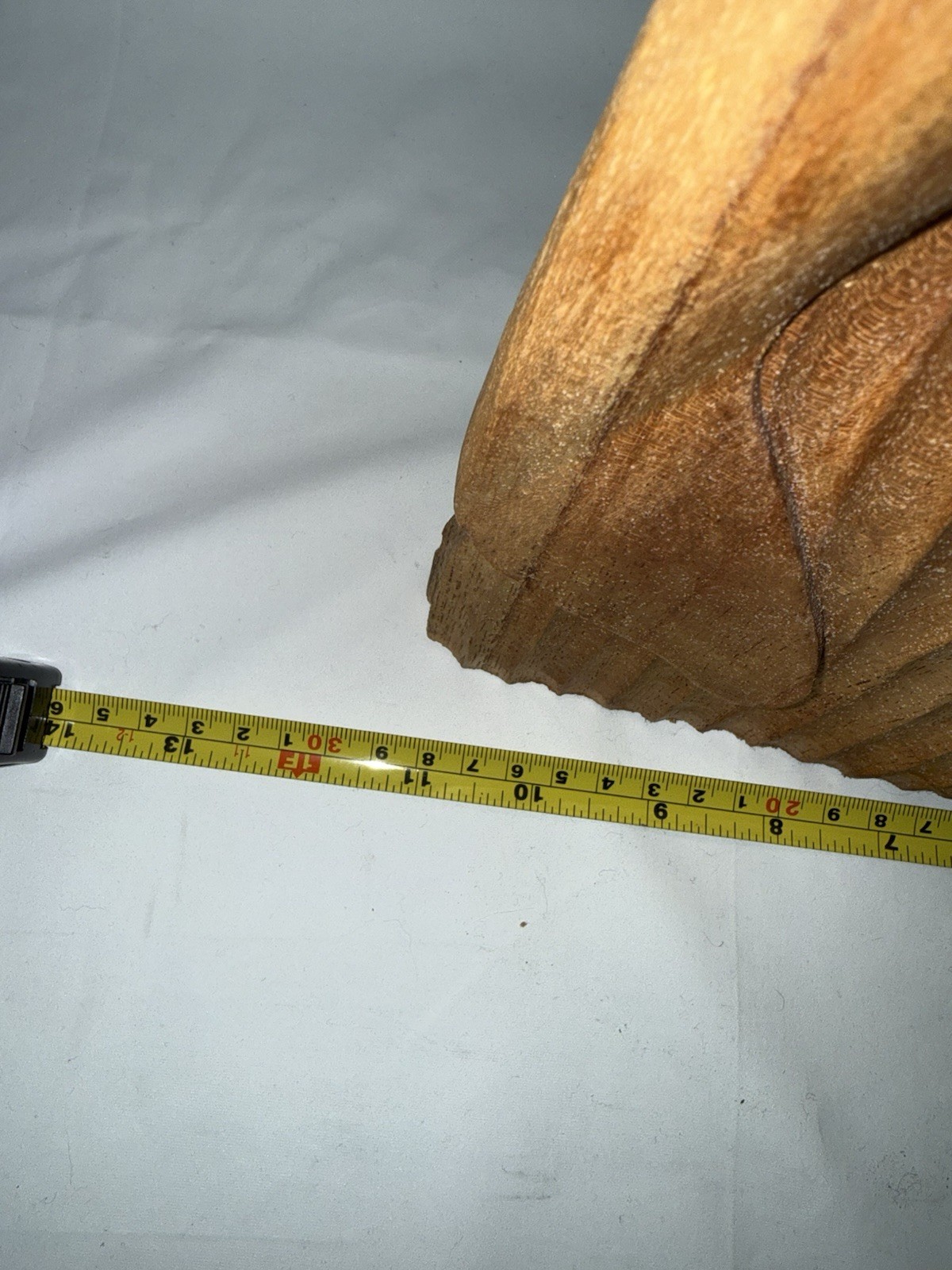 Large Wooden Whale Carving Sculpture Hand Carved Wood 40inch Tall 11.5inch Wide