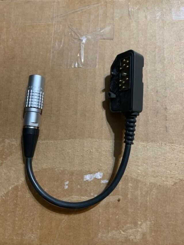 Harris V1-10091, NSN 6145-01-451-5099; Helmet Interface Adapter Cable.