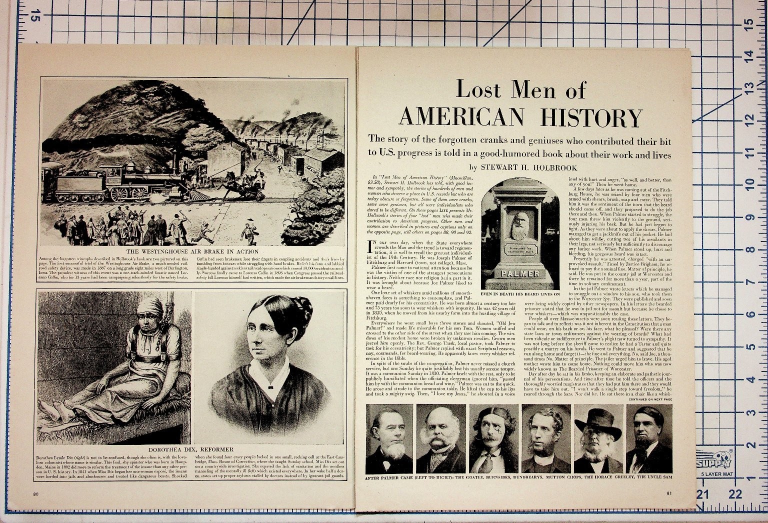 1940s Magazine Pages Lost Men of American History Westinghouse Air Brake