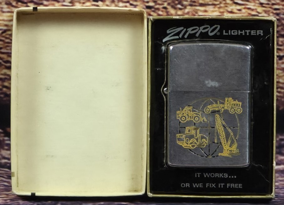 Rare 1957 Vintage Zippo: Heavy Machinery Masterpiece