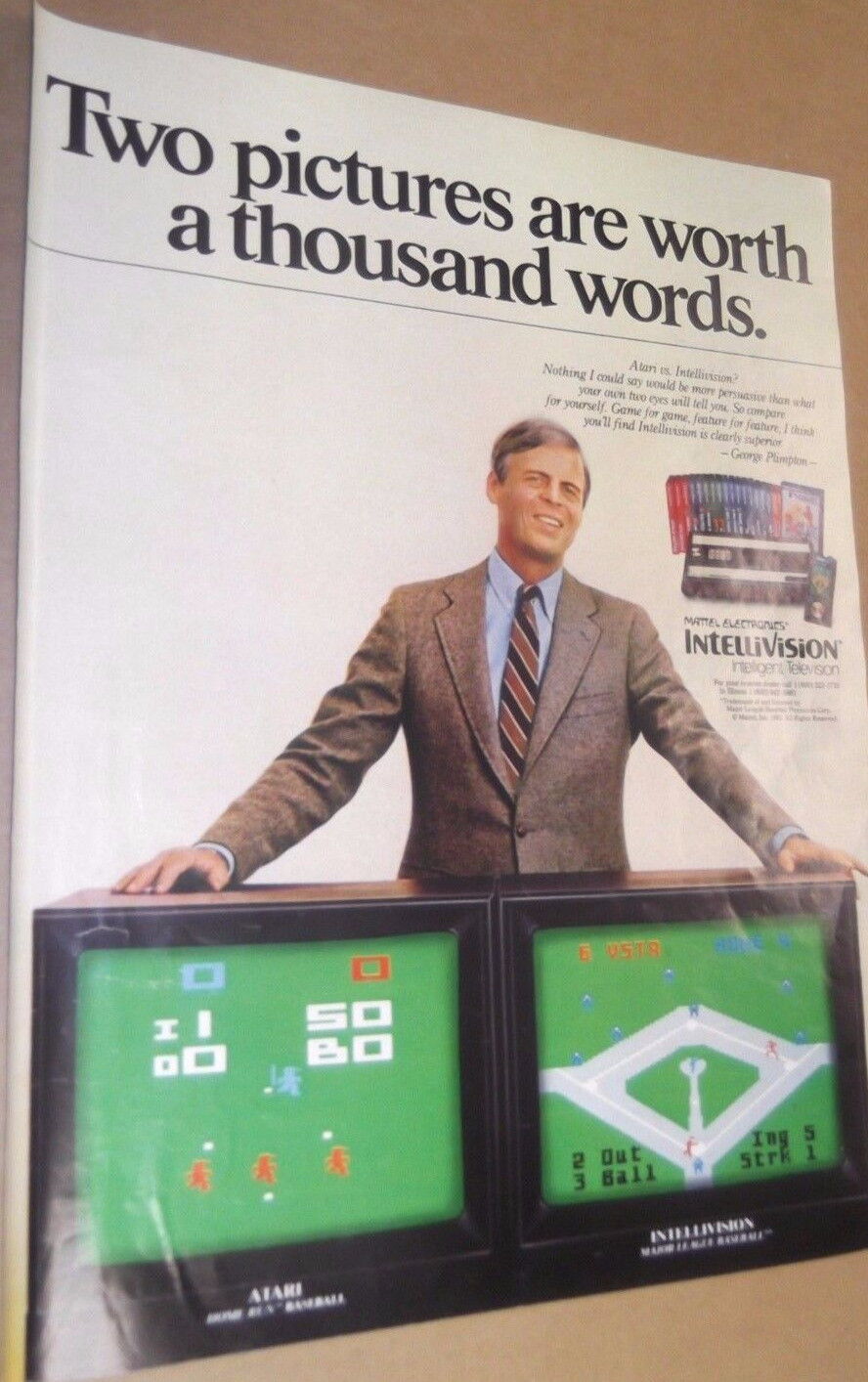 1981 INTELLIVISION GAME SYSTEM ORIGINAL AD MATTEL ELECTRONICS GAMES CONSOLE