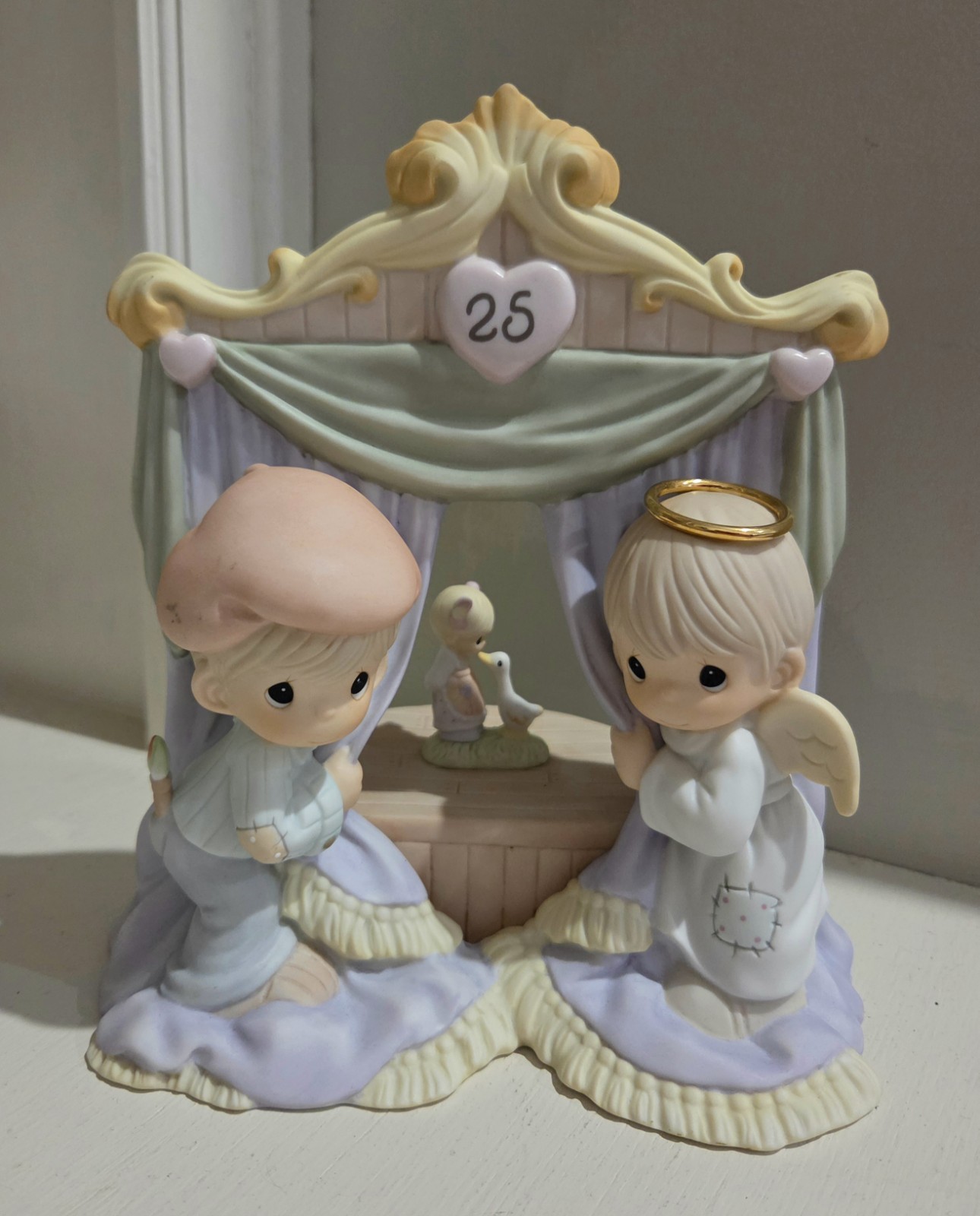 Rare SIGNED X2 LE1000 The World Is A Stage Precious Moments #118259 Music Box