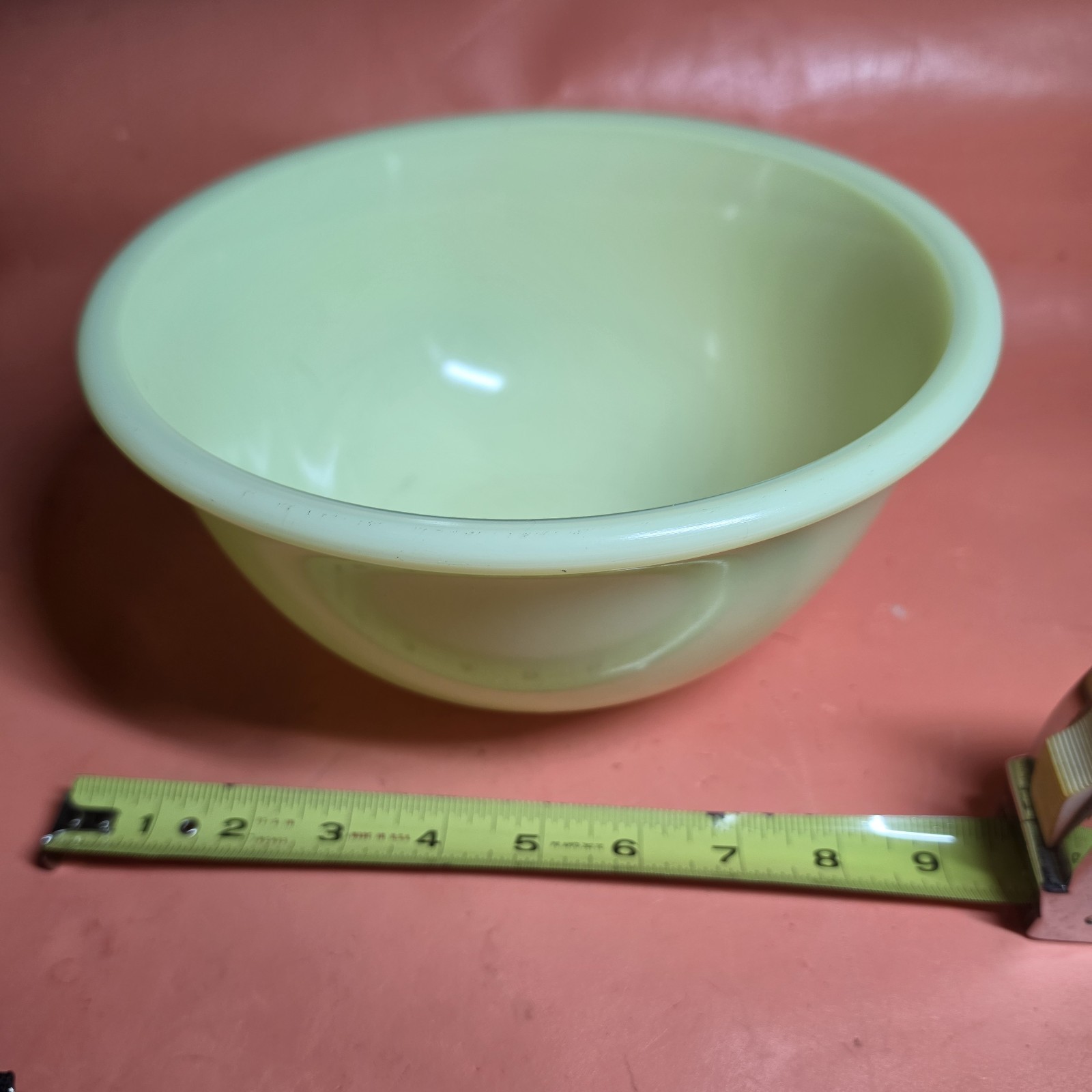 Vintage Large Mixing Bowl Radium Glow Came Off A White Cross Mixer Heavy