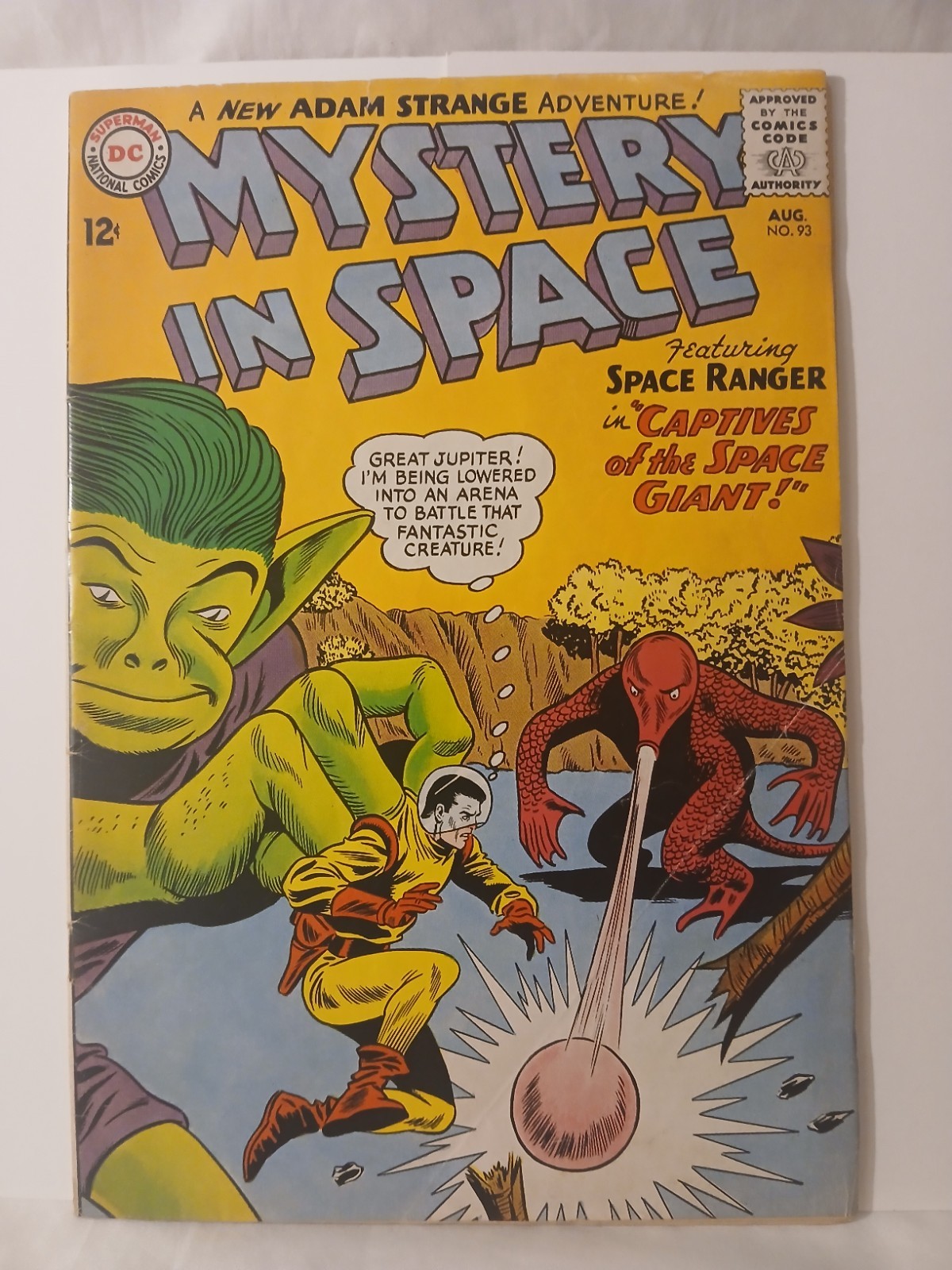 DC Comics Mystery in Space #93 Aug 1964 Adam Strange Captives of Space Giant