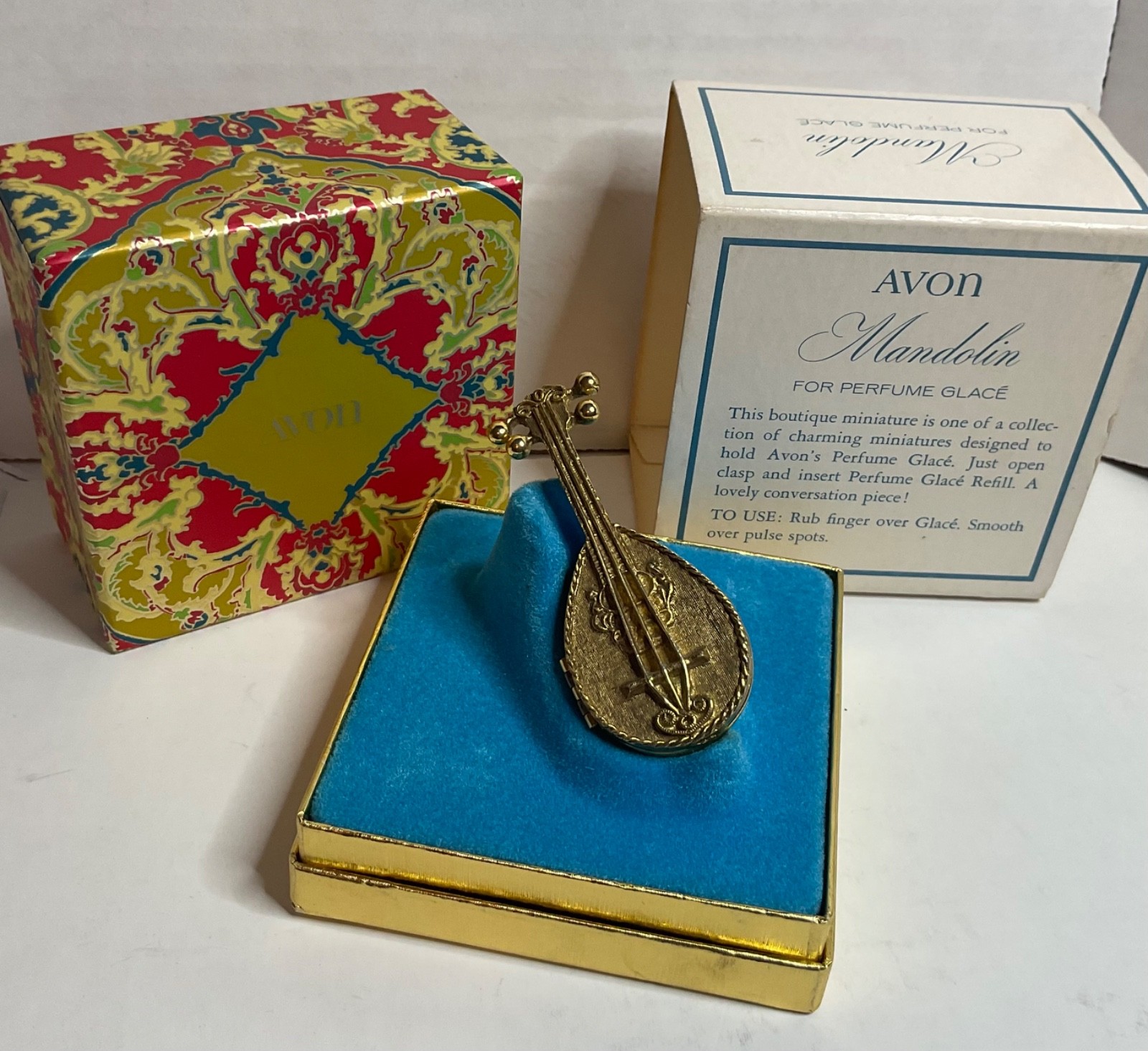 Avon 1971 Mandolin Perfume Glace\' Solid Refill Minature New in Box