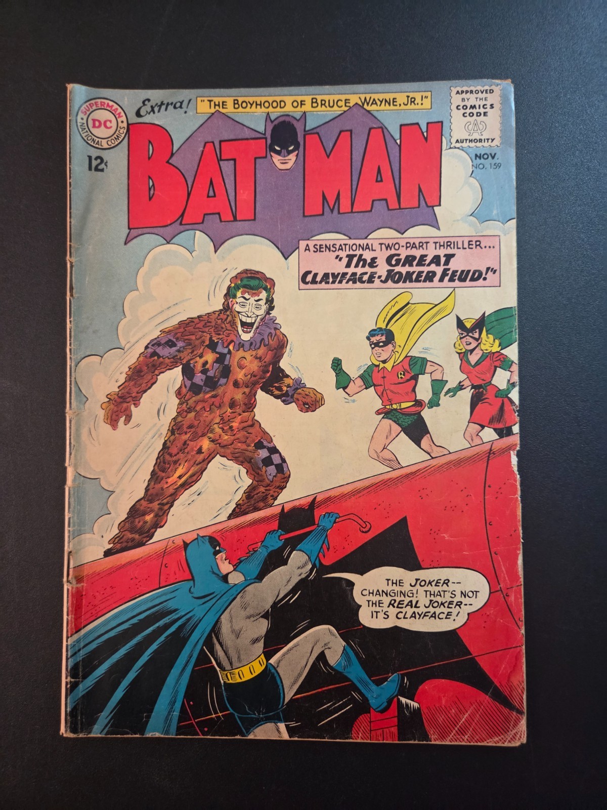 Batman 159 DC Comics 1963 Cut out ad page Joker cover