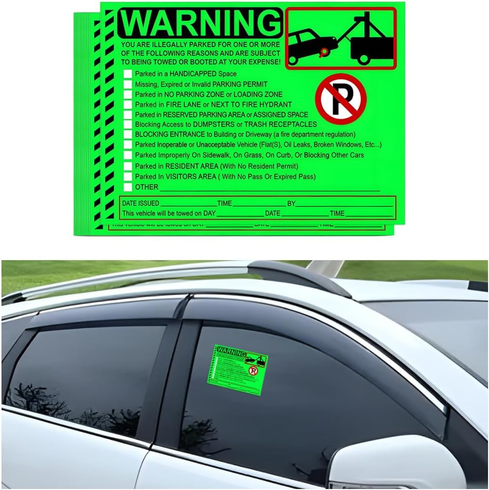 Car Parking Violation Stickers, 50PCS 7.5
