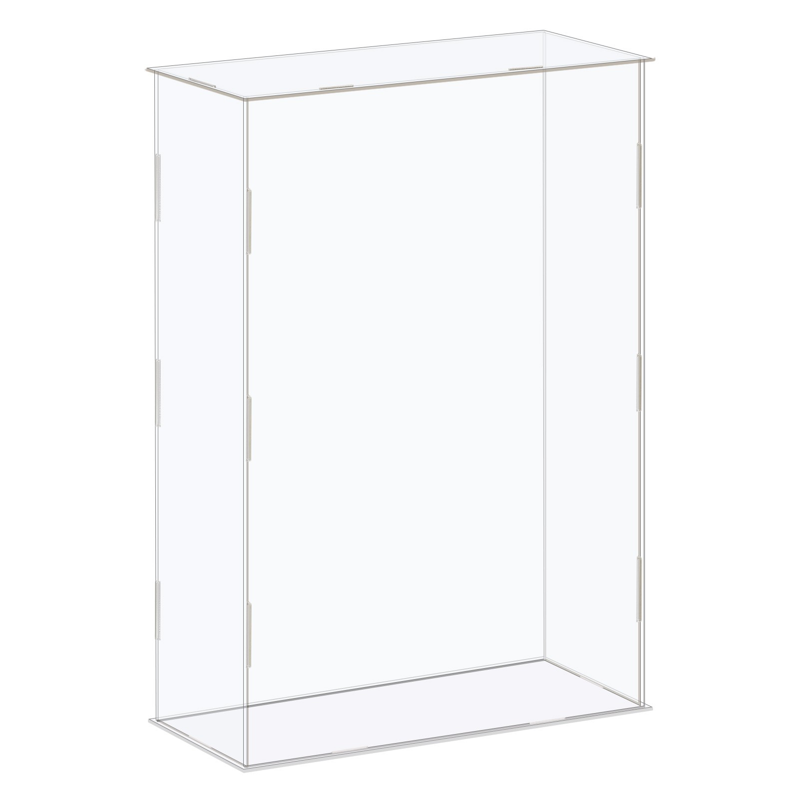 Display Case Box Acrylic Box Transparent Showcase 26x11x36cm for Collectibles
