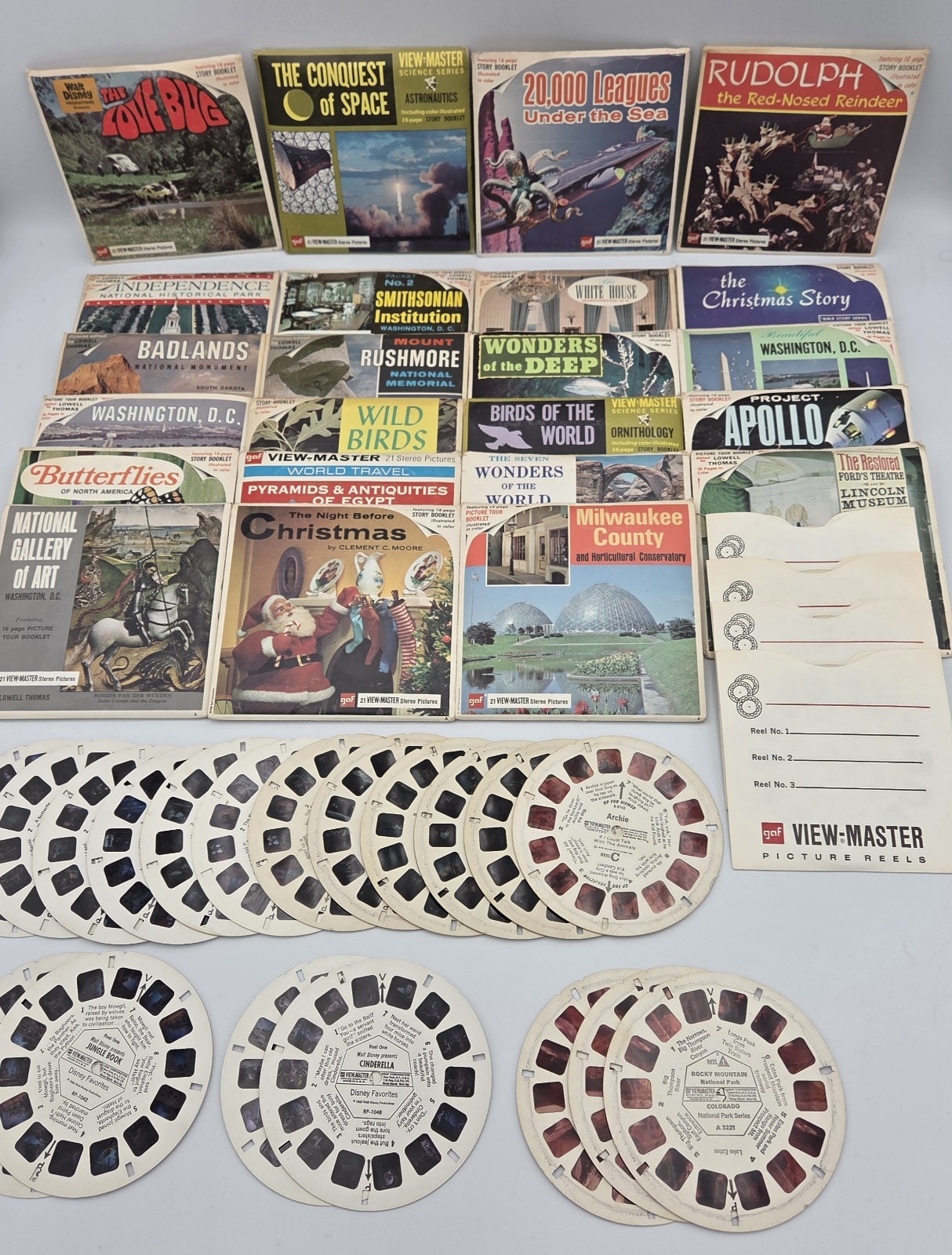 Vintage View Master Reels Lot ~ GAF & Sawyers ~ Almost 100 Reels ~ Read